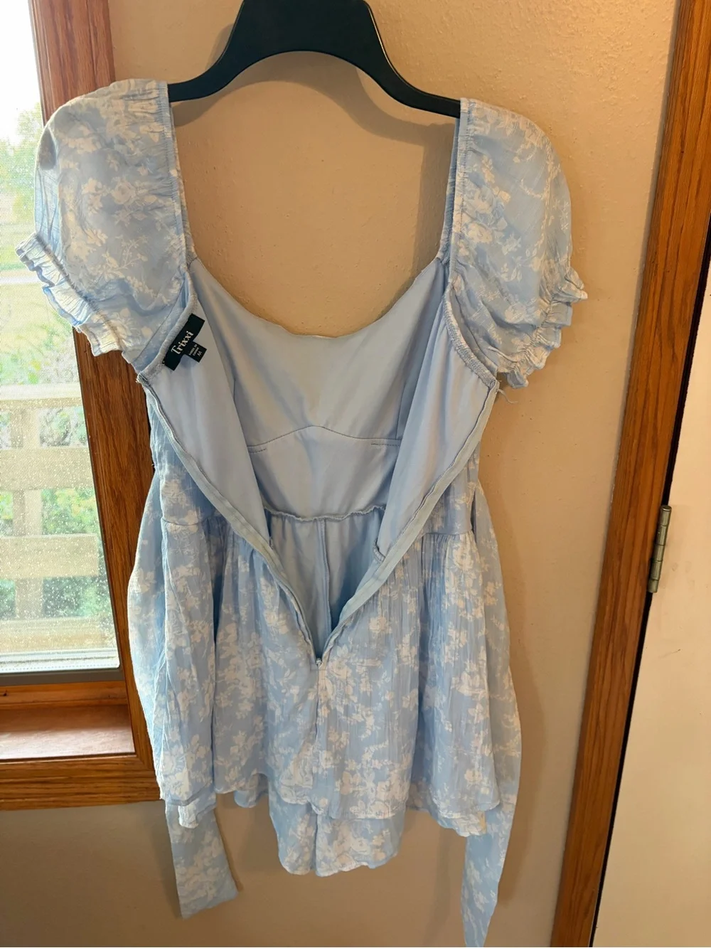 🤍Altar'd State Blue Puff-Sleeve Mini Dress - Picture 12 of 12